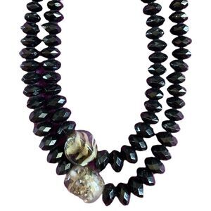 Black Acrylic Choker Style Necklace